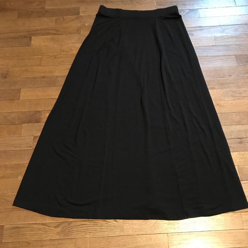 Long Black Stretch Skirt